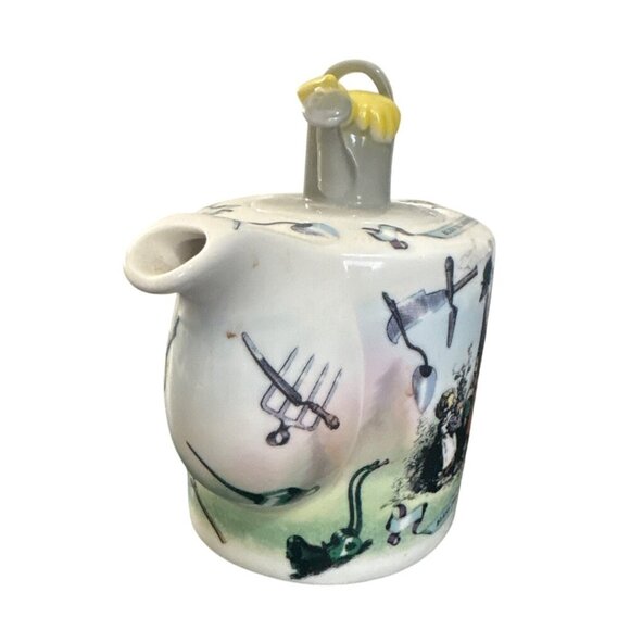 Vintage “Bless the Gardener” 2008 Paul Cardew Decorative Mini Ceramic Teapot wit - Picture 2 of 8